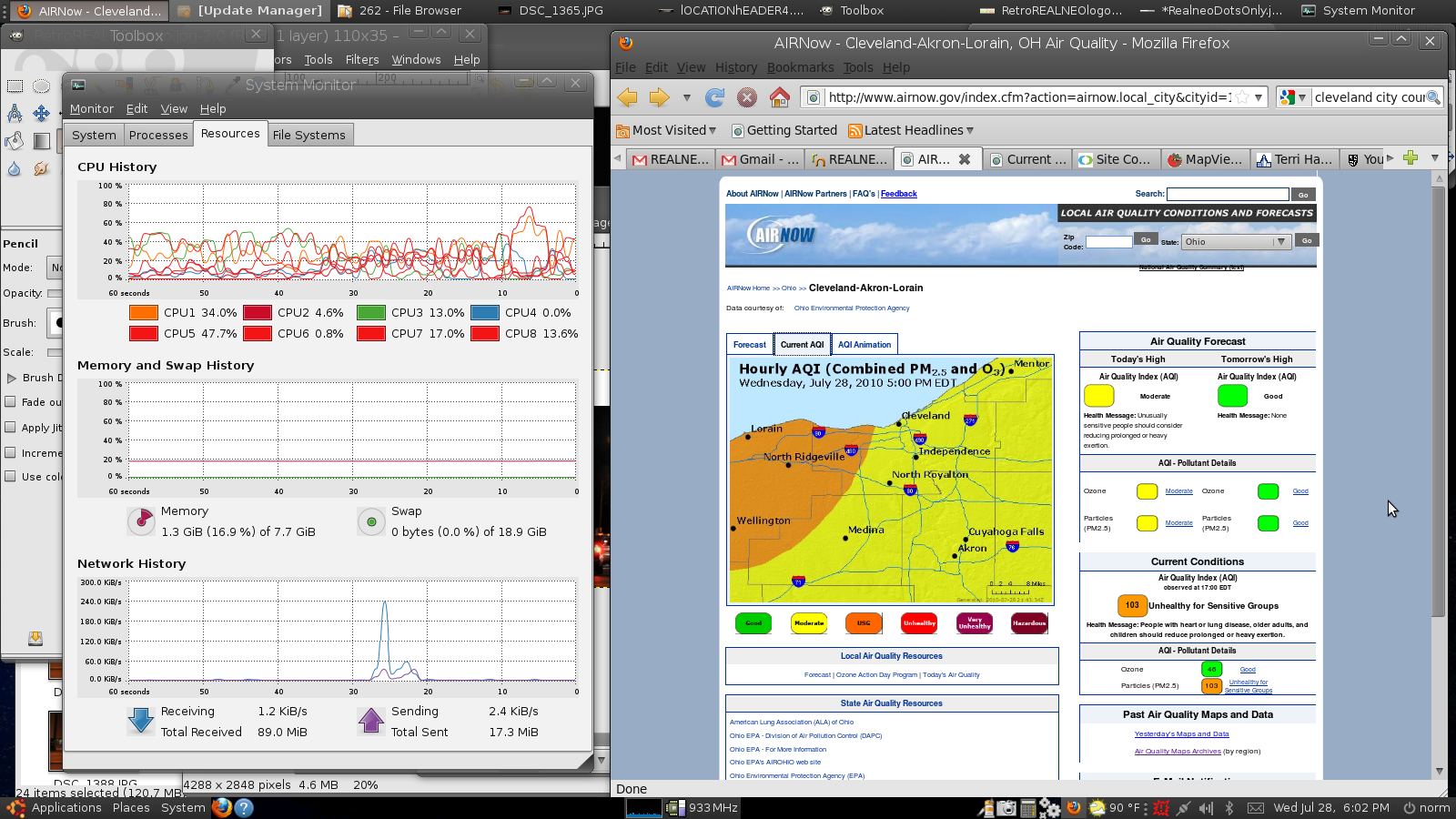 Ohio EPA AirNow Pollution Monitoring for Northeast Ohio - BROKEN and UNSAFE