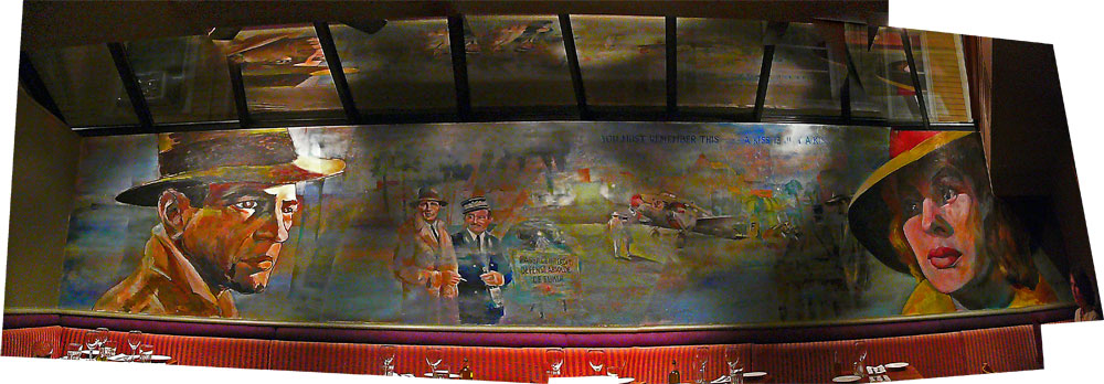 bogard bacall casablanca mural in cambridge ma
