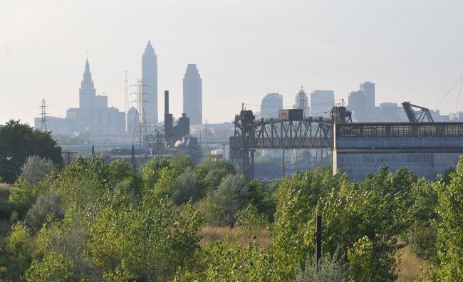 Ozone pollution on the Cleveland skyline