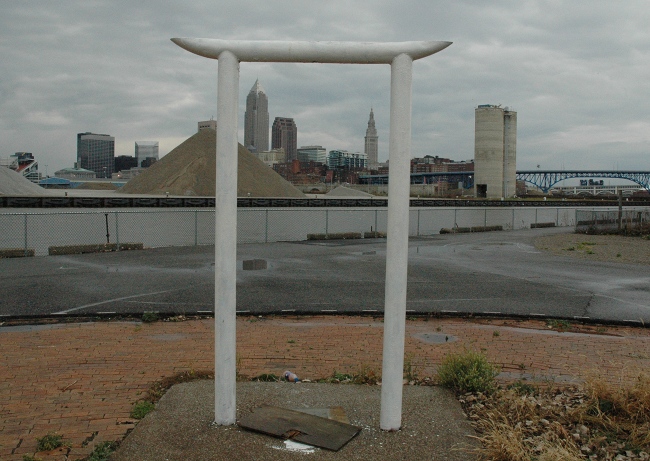 Coast Guard Station view of downtown Cleveland