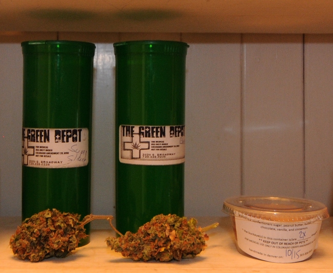 Medicinal Marijuana and edibles samples from Green Depot, Denver, Colorado