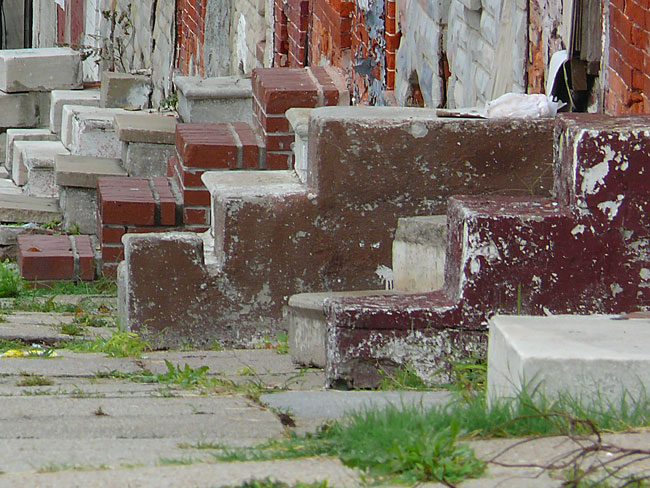east baltimore johns hopkins vacant row houses front porch jeff buster image