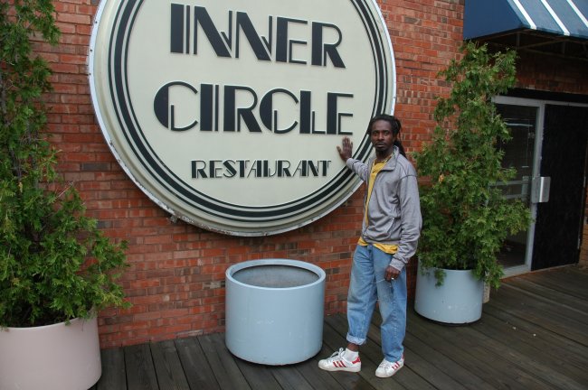 Edwin David by Inner Circle Restaurant sign