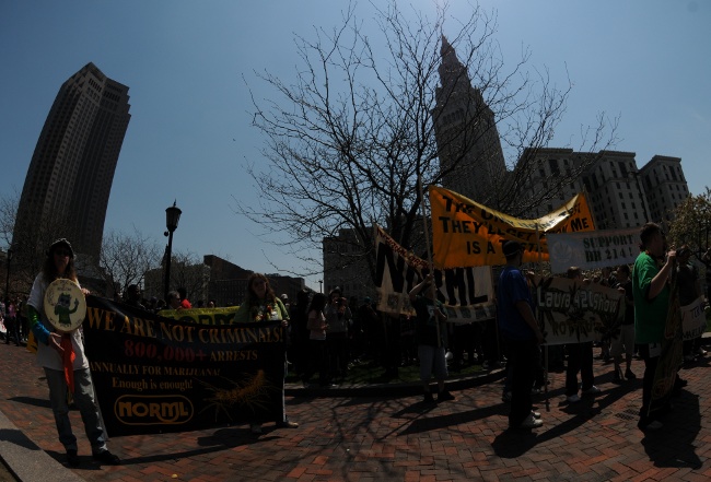 2011 Cleveland Medical Marijuana Rally, Public Square, Ohio - sponsored by Cleveland and Ohio NORML