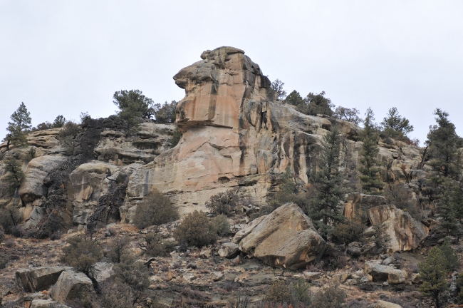 Rock formation of Archuleta Mesa, Jicarilla Apache Reservation, north of Dulce, New Mexico