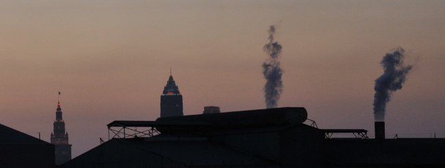 Mittal pollution and visibility check Cleveland Ohio July 16, 2010 8PM