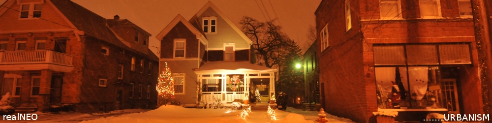 Christmas Lights in Little Italy, Cleveland Ohio 2010 realNEO URBANISM Header