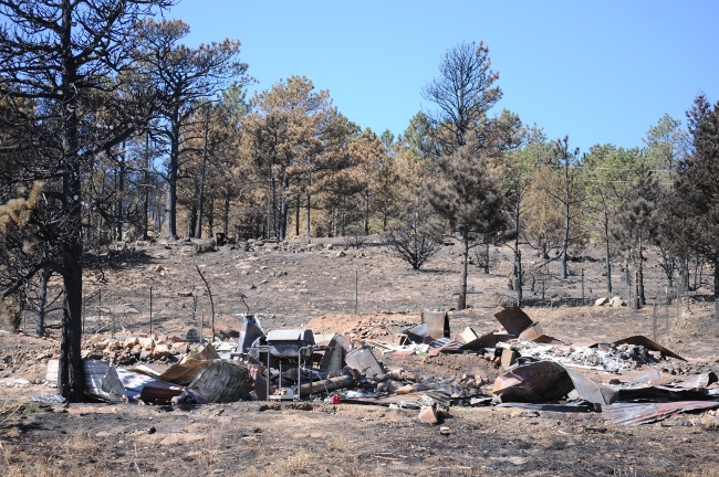 Fourmile Canyon Wildfire, West of Boulder, Colorado, September 2010 - home burned to the ground