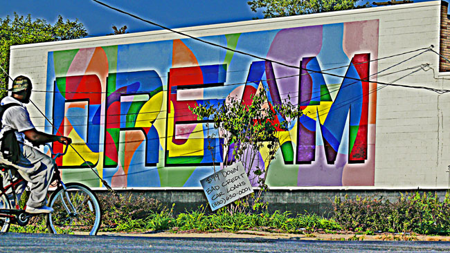 dream mural woodland cleveland and bad credit sign image jeff buster