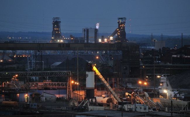 Mittal plant from downtown Cleveland