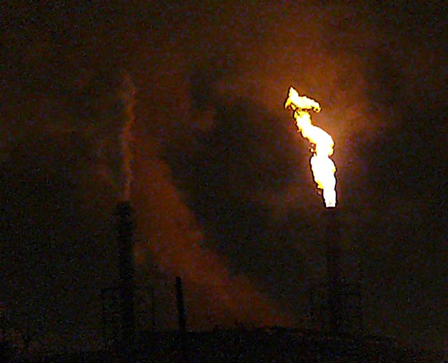 image mittal arcelor cleveland steel furnace flame off 1.10.10