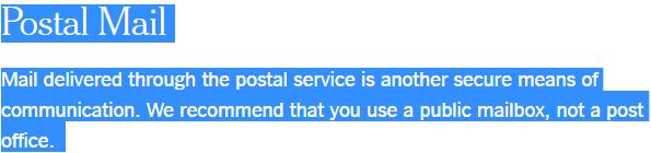 New York Times - secure means of providing a news tip 