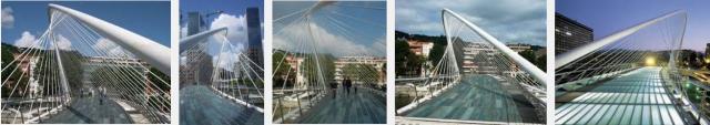 Santiago_Calatrava_Pedestrian_Bridge in Zubizuri  Bilboa Spain