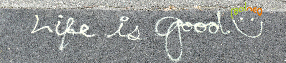 Life is Good park pavement grafitti