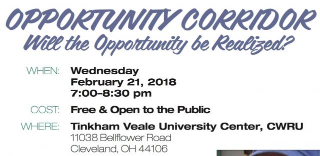 Opportunity Corridor Meeting at CWRU