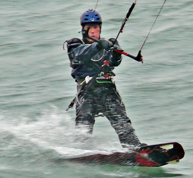 Toronto Beaches kite skier 11.16.10 just do it testicles image jeff buster