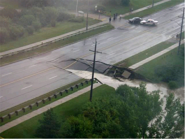 River at road