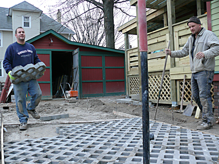 concrete block stamping driveways