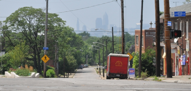 Poor visibility in Northeast Ohio July 14, 2010 from eastern Heights monitoring point