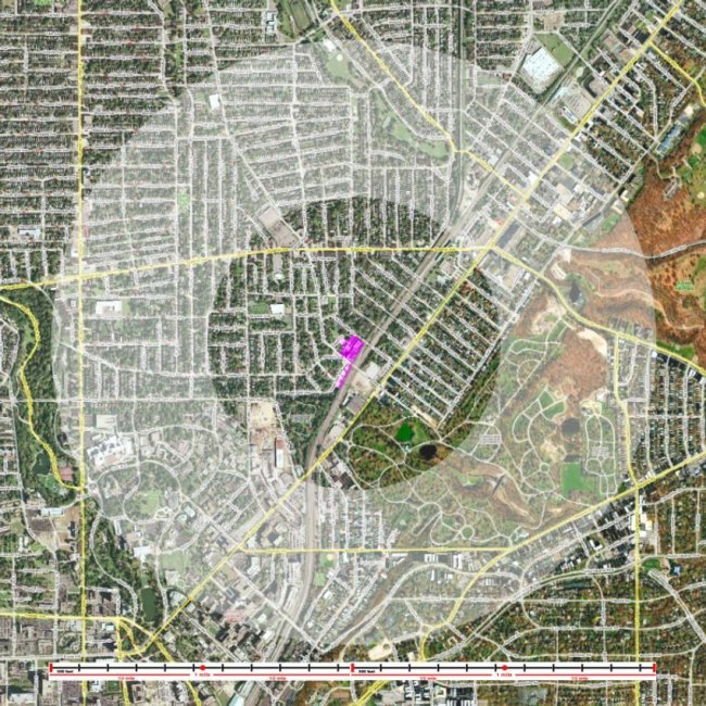 Star Complex One Mile Radius Map