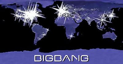 Big Bang card design - back of bifold card