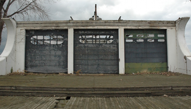 Cleveland US Coast Guard Station boathouse doors - Milton Dyer