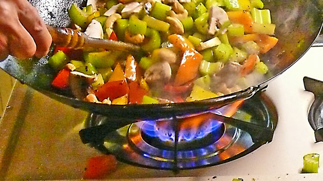 stir fry on gas stove image jeff buster 12.31.10