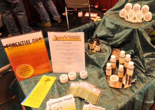Cannabis Magic medical marijuana product display at KushCon2