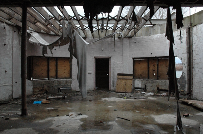 Decay and destruction inside historic Cleveland Coast Guard Station