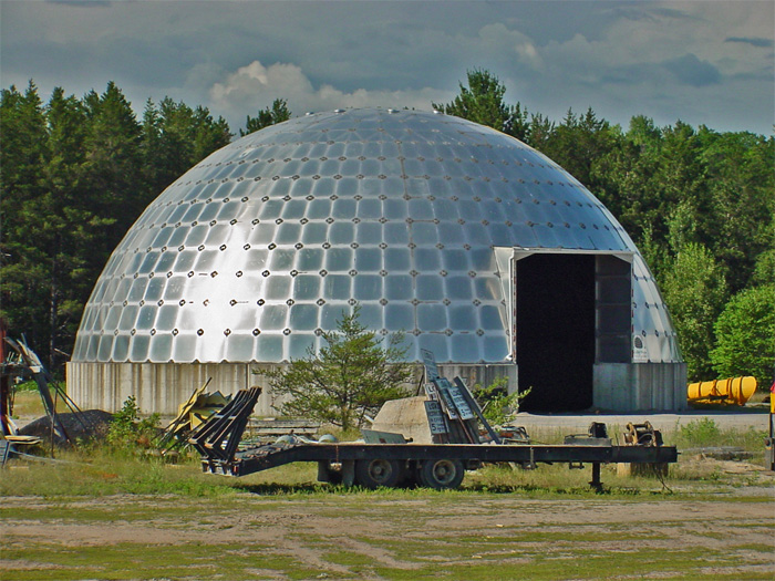 dome with four sided panel segments