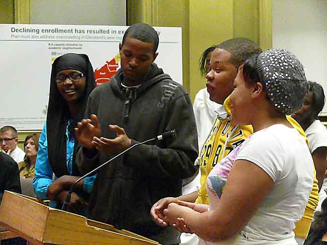 east high cleveland students address municipal school board image jeff buster 3.9.10