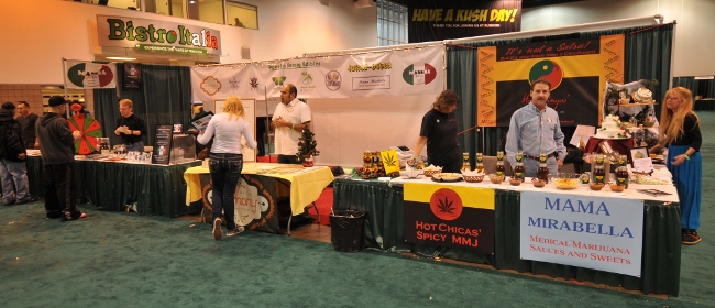 Collaboration of MMJ Food Products companies sharing booth space at KushCon2, and cooperating in operations in Colorado
