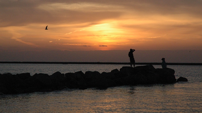 Sunset on Whiskey Island Cleveland Ohio