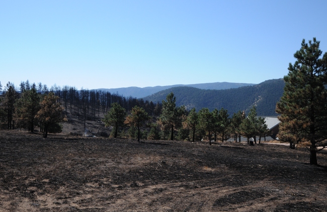  Fourmile Canyon Wildfire, West of Boulder, Colorado, September 2010 - lucky homeowner spared