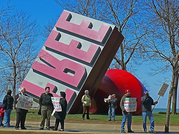 bank failure rally at Free Stamp 4.11.09