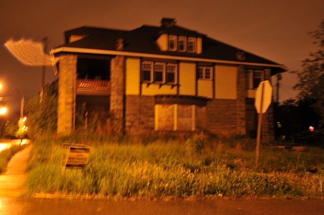 What is this coming out of this house in East Cleveland?