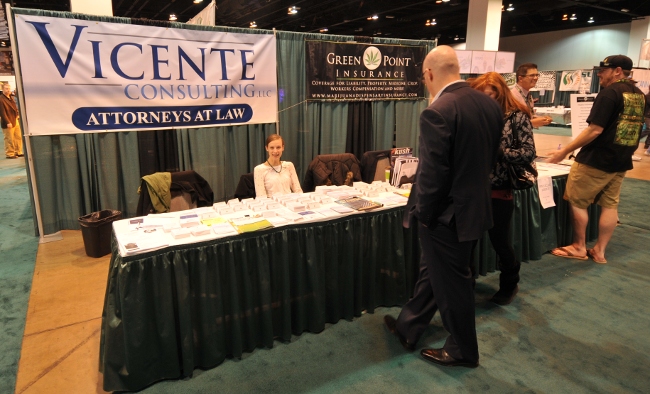 Cannabis Industry Specialists Vincente Law Firm and Green Point Insurance at KushCon2