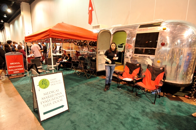 MMD Medical Doctors Airstream MMJ clinic at KushCon2, Denver, Colorado