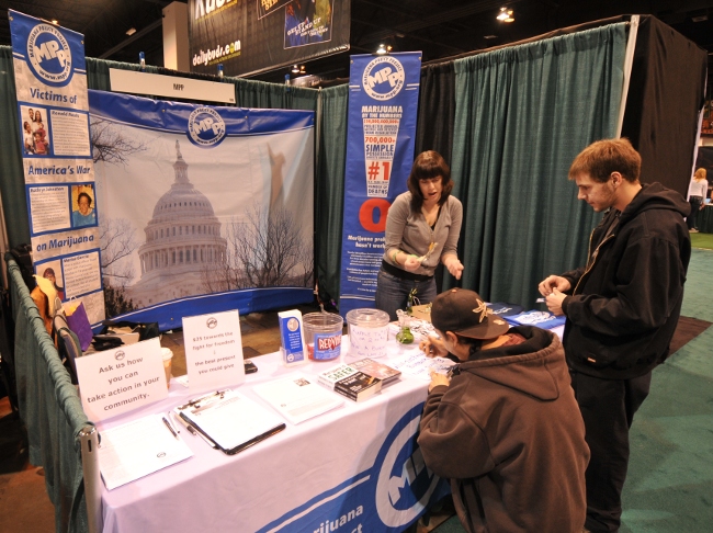 Marijuana Policy Project MPP Booth at KushCon2 in Denver, Colorado 2010