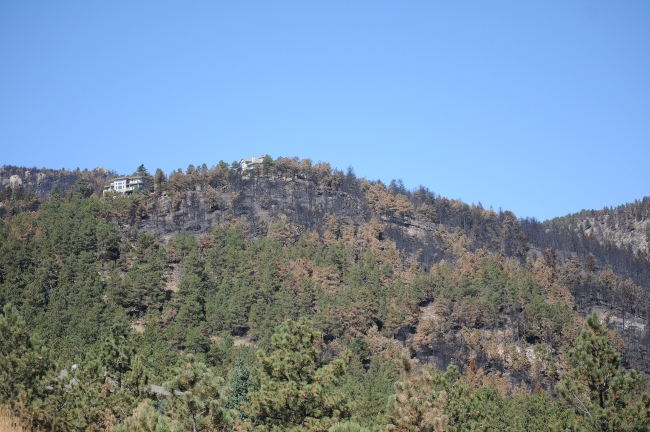  Fourmile Canyon Wildfire, West of Boulder, Colorado, September 2010 - blessed housed spared from fire at door