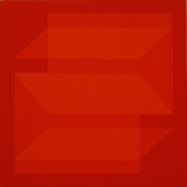 Julian Stanczak - detail - Acrylic on board, 16 inches square