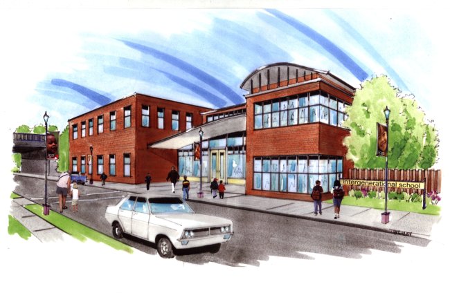 The Intergenerational School rendering