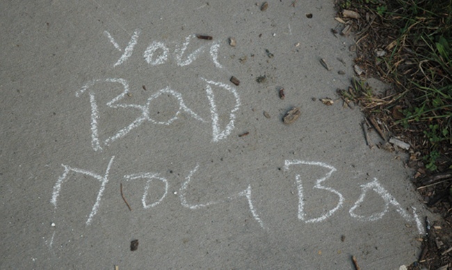 Hate Message on Roxbury, East Cleveland