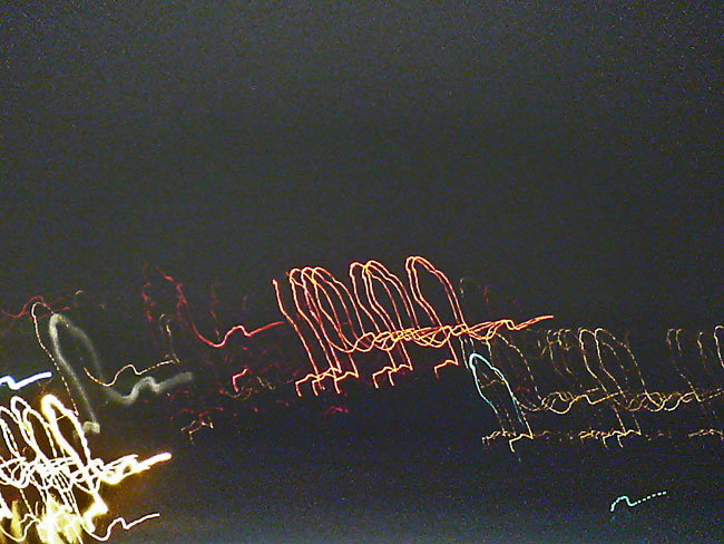 clipper wind turbine at night from peace bridge shaking image jeff buster 2010