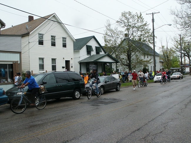 Immigration discrimination march and protest in Cleveland... May Day, 2010