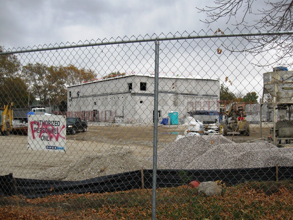 Photo of "new" Paul Dunbar School under construction 