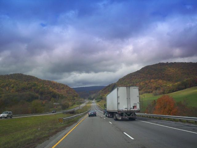 Somewhere along I-77 near the Blue Ridge Parkway in Virginia