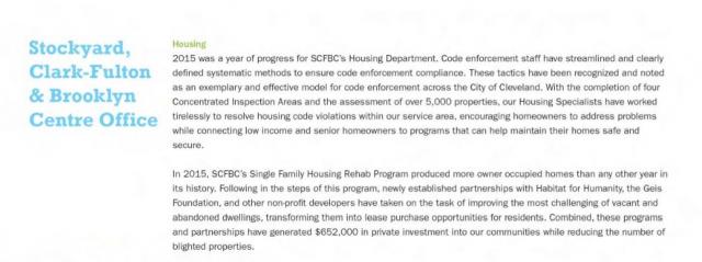 SCFBC -Detroit Shoreway Code enforcement