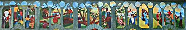 Chilcote Bridge Builders mural West Side Hwy Chilcote Bridge Builders mural West Side Hwy