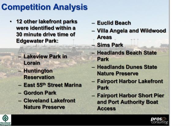 Edgewater Park Business plan page from PROS consulting listing near by Lake Erie parks Edgewater Park Business plan page from PROS consulting listing near by Lake Erie parks